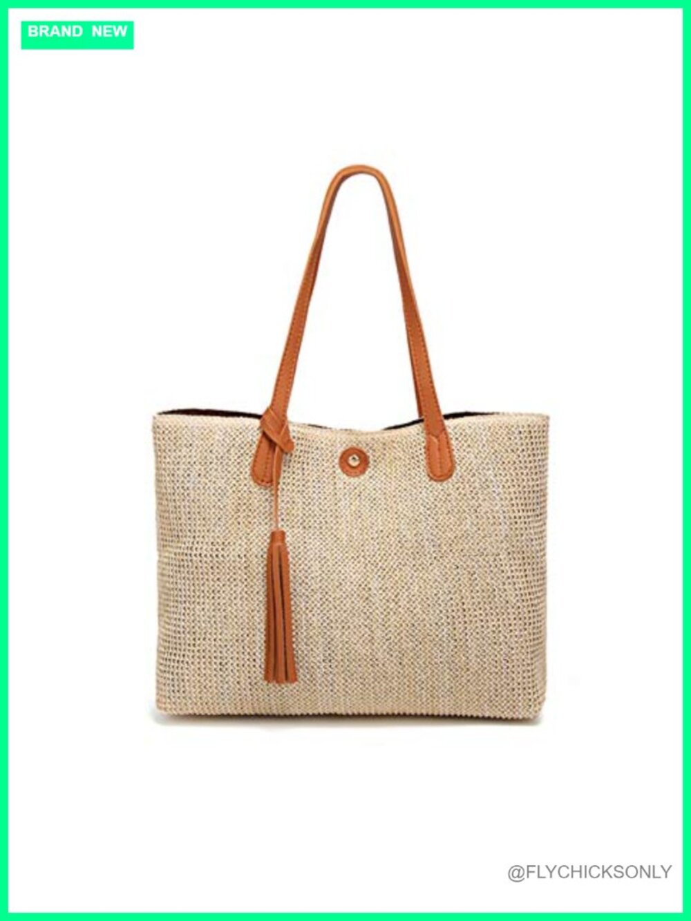 Straw Bucket Tote Bag with Tassel Shoulder Bag Purse Crossbody